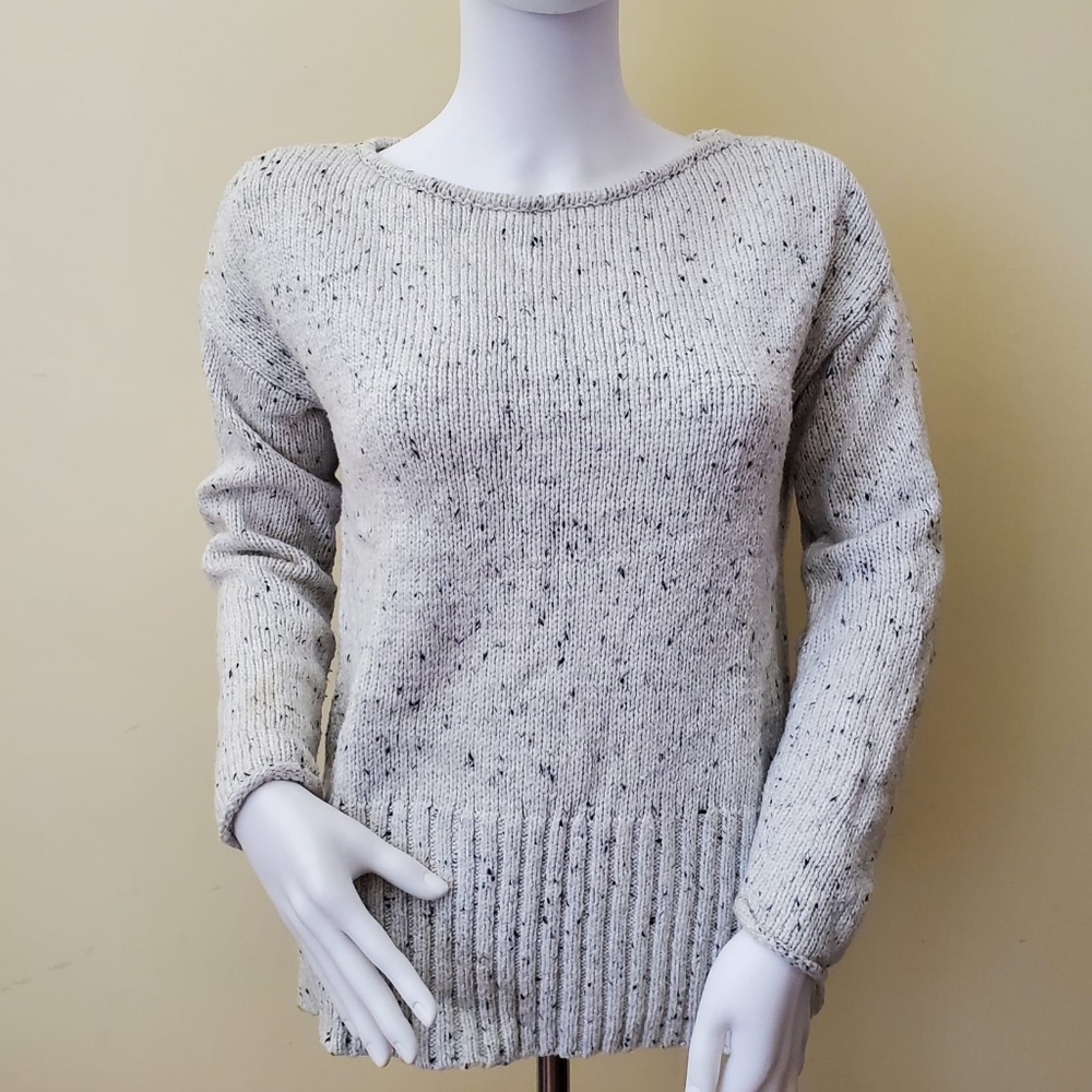 Ann Taylor Factory Women's Grey Speckled Heathered Sweater SZ S